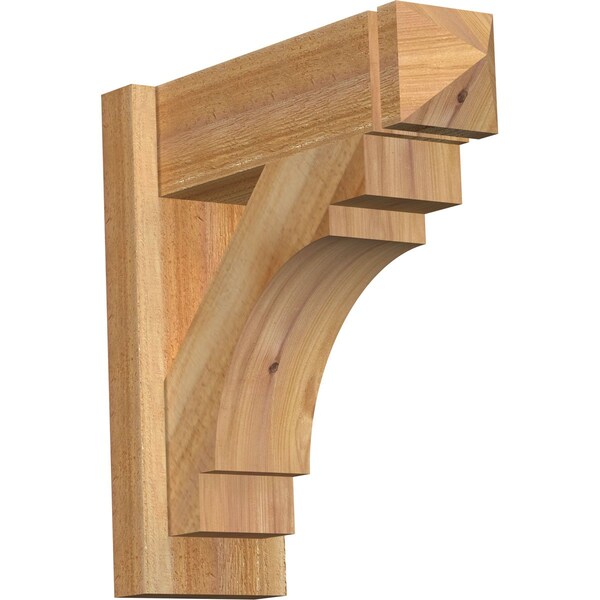 Ekena Millwork Merced Rough Sawn Arts and Crafts Outlooker, Western Red Cedar, 6"W x 18"D x 18"H OUT06X18X18MRC03RWR - main